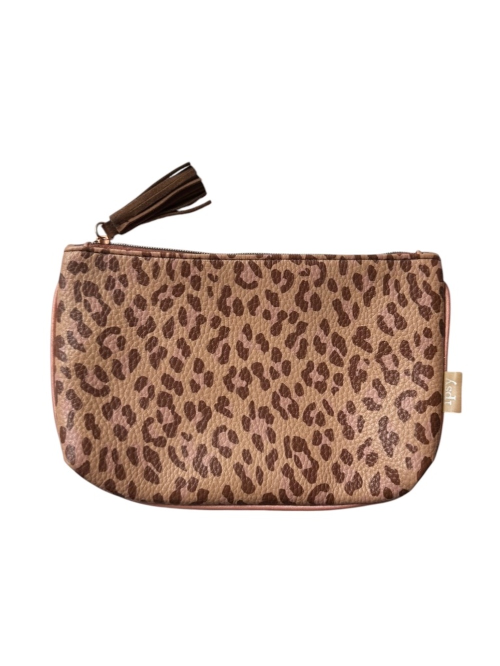🤑 5/$25 ipsy Leopard Print Cosmetic Pouch in Tan and Brown